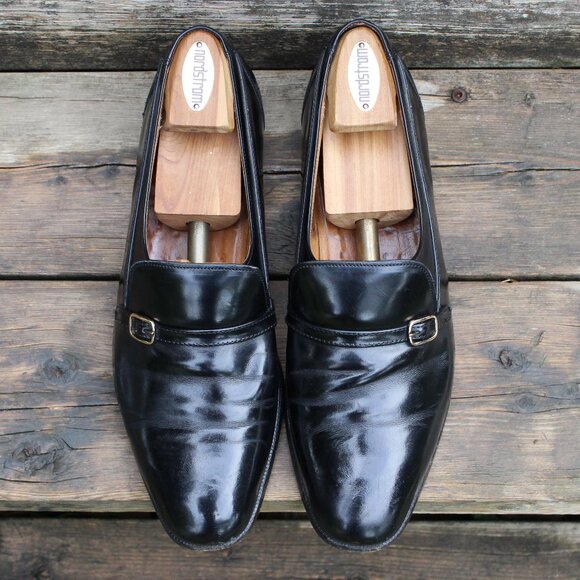 Church's Black Leather Buckle Loafer, Size 9 D US, Made in England, GUC - Picture 3 of 15